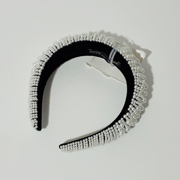 NWOT never worn Zara black faux pearl headband - Picture 9 of 11